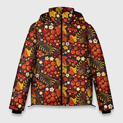 Куртка зимняя мужская Хохлома-царица узоров, цвет: 3D-светло-серый