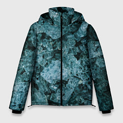 Куртка зимняя мужская Голубые кристаллы, цвет: 3D-светло-серый