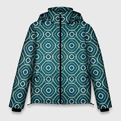 Куртка зимняя мужская Светло-зелёная текстура, цвет: 3D-красный