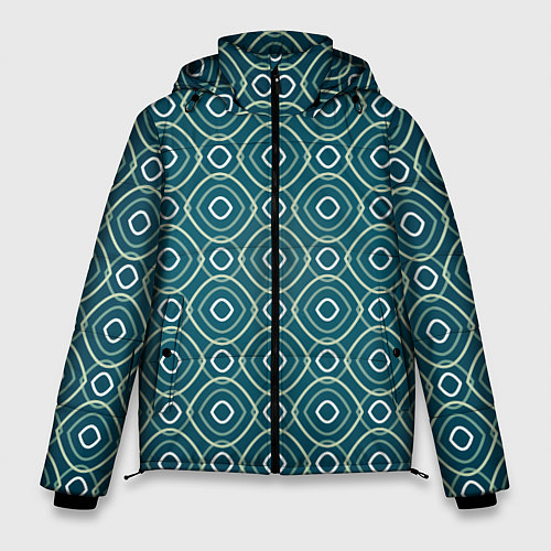 Мужская зимняя куртка Светло-зелёная текстура / 3D-Красный – фото 1