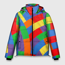Мужская зимняя куртка Разноцветные текстуры и паттерны