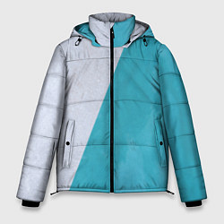 Куртка зимняя мужская Абстрактный паттерн из двух цветов - серый и светл, цвет: 3D-светло-серый