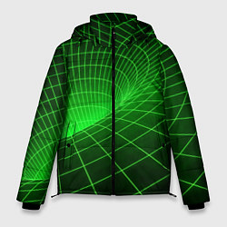Мужская зимняя куртка Зелёная неоновая чёрная дыра