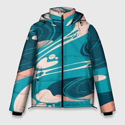 Куртка зимняя мужская Абстрактные разводы - текстура, цвет: 3D-светло-серый