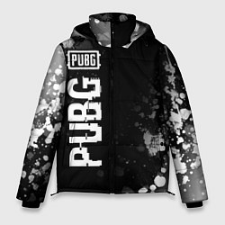 Куртка зимняя мужская PUBG glitch на темном фоне: по-вертикали, цвет: 3D-черный