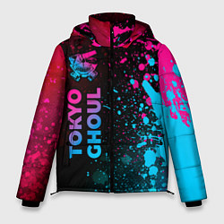 Куртка зимняя мужская Tokyo Ghoul - neon gradient: по-вертикали, цвет: 3D-черный
