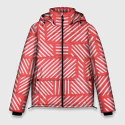 Куртка зимняя мужская Прямоугольник в полоску, цвет: 3D-светло-серый