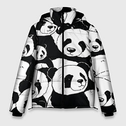 Мужская зимняя куртка С пандами паттерн