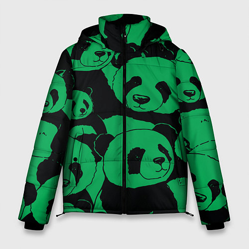 Мужская зимняя куртка Panda green pattern / 3D-Красный – фото 1
