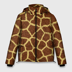 Куртка зимняя мужская Текстура жирафа, цвет: 3D-черный