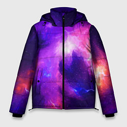 Куртка зимняя мужская Бескрайнее космическое пространство, цвет: 3D-черный