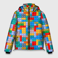 Мужская зимняя куртка Детский конструктор - текстура