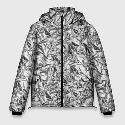 Мужская зимняя куртка Текстура мятой алюминиевой фольги