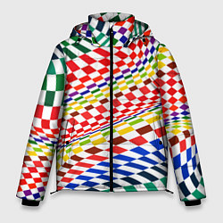 Мужская зимняя куртка Разноцветная оптическая иллюзия