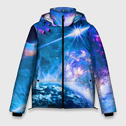 Мужская зимняя куртка Космос - планета и яркая звезда