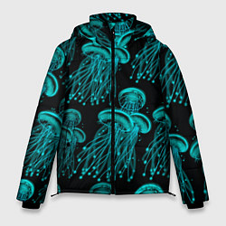 Мужская зимняя куртка Неоновые медузы