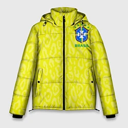 Куртка зимняя мужская Форма сборной Бразилии ЧМ 2022, цвет: 3D-черный