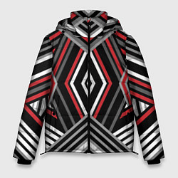 Мужская зимняя куртка Геометрический узор с серыми черными и красными по