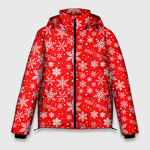 Мужская зимняя куртка Merry christmas new year / 3D-Светло-серый – фото 1