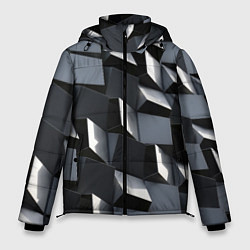 Мужская зимняя куртка Выпирающие кубы - металлическая броня