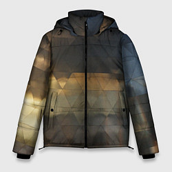 Мужская зимняя куртка Природное отражение в стеклянной абстракции