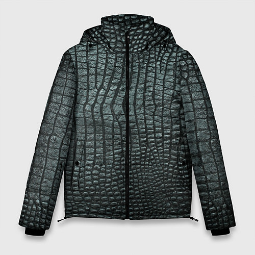 Мужская зимняя куртка Кожа крокодила - fashion / 3D-Красный – фото 1