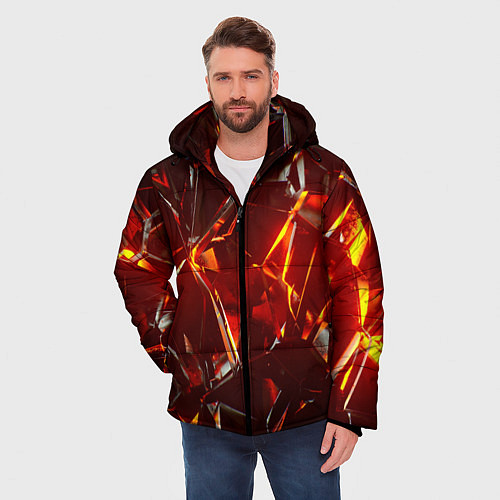 Мужская зимняя куртка Лавовое стекло / 3D-Черный – фото 3