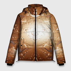 Куртка зимняя мужская Абстрактное изображение солнца, цвет: 3D-светло-серый