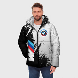 Куртка зимняя мужская BMW - м комплектация, цвет: 3D-светло-серый — фото 2