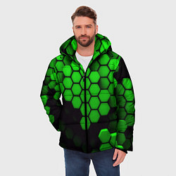 Куртка зимняя мужская Майнкрафт текстура, цвет: 3D-черный — фото 2