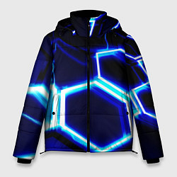 Куртка зимняя мужская Neon abstraction plates storm, цвет: 3D-красный
