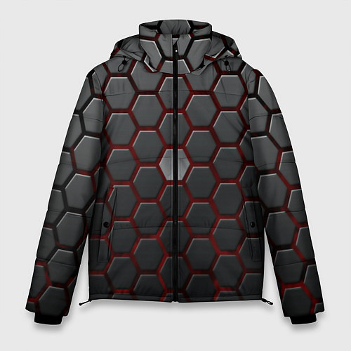 Мужская зимняя куртка Броня из стали / 3D-Красный – фото 1