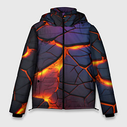 Куртка зимняя мужская Неоновая лава - течение, цвет: 3D-черный