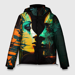Куртка зимняя мужская Краски любви, цвет: 3D-черный