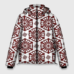 Куртка зимняя мужская Ромб и орнамент, цвет: 3D-светло-серый