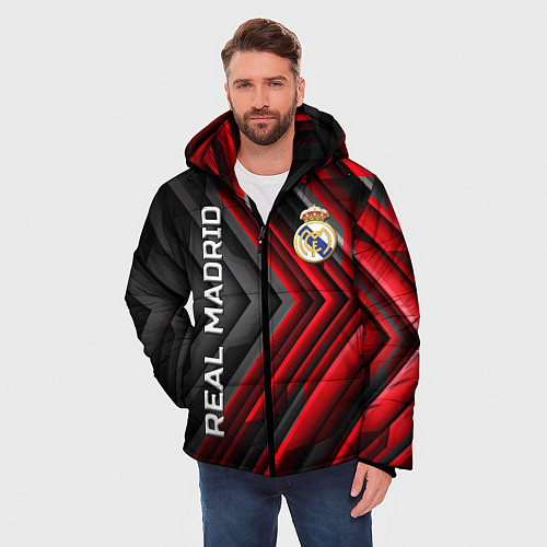 Мужская зимняя куртка Real Madrid art / 3D-Черный – фото 3