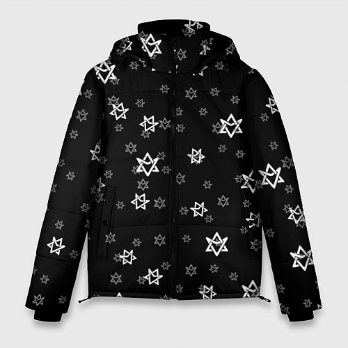 Мужская зимняя куртка Astro emblem pattern / 3D-Красный – фото 1