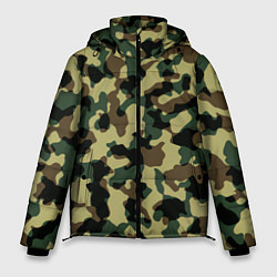 Куртка зимняя мужская Военный камуфляж, цвет: 3D-черный