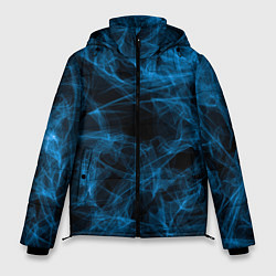 Куртка зимняя мужская Синий дым текстура, цвет: 3D-черный