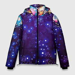 Куртка зимняя мужская Звездочки - космическое небо, цвет: 3D-светло-серый