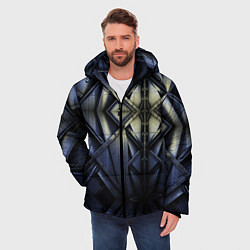 Куртка зимняя мужская Металлический калейдоскоп, цвет: 3D-светло-серый — фото 2