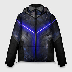 Куртка зимняя мужская Лучевая подсветка неон, цвет: 3D-светло-серый