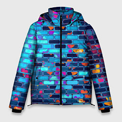 Куртка зимняя мужская Кирпичные сердца, цвет: 3D-светло-серый