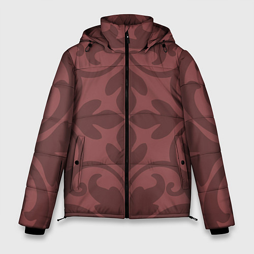 Мужская зимняя куртка Красивые узоры на красном / 3D-Красный – фото 1
