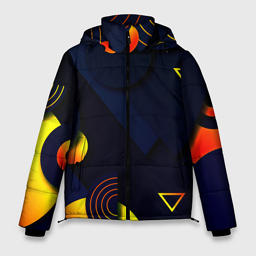 Мужская зимняя куртка Игровая геометрия / 3D-Красный – фото 1