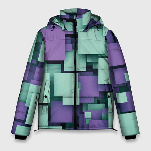Мужская зимняя куртка Trendy geometric pattern / 3D-Красный – фото 1