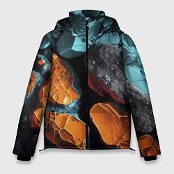 Куртка зимняя мужская Цветные камни, цвет: 3D-черный