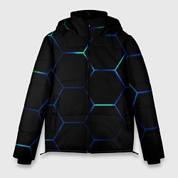 Куртка зимняя мужская Тёмный киберпанк, цвет: 3D-красный