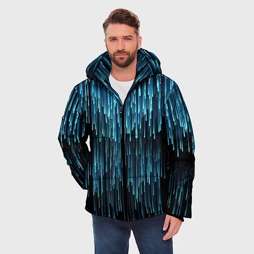 Мужская зимняя куртка Falling rays / 3D-Черный – фото 3