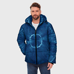 Куртка зимняя мужская Синий круг тай-дай, цвет: 3D-красный — фото 2